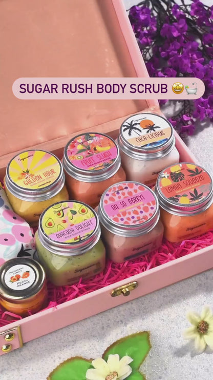 Sugassence Sugar Rush Body Scrub Basket – Worth Rs. 3400